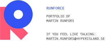 PORTFOLIO OF MARTIN RUNFORS